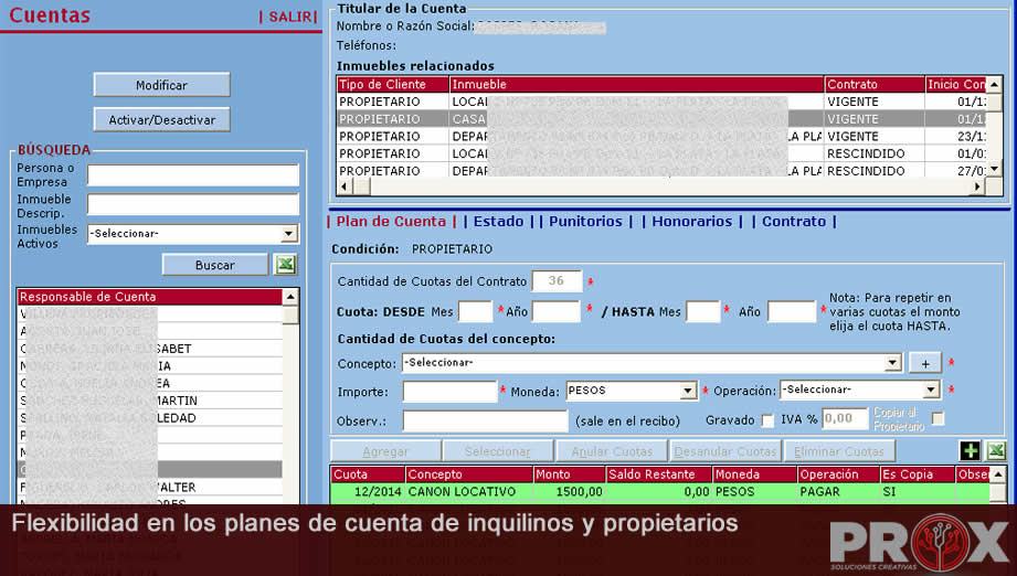 Flexibilidad en los planes de cuenta de Inquilinos y propietarios